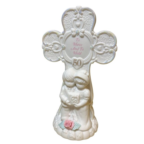 Precious Moments 50th Anniversary Standing Cross - Picture 1 of 12